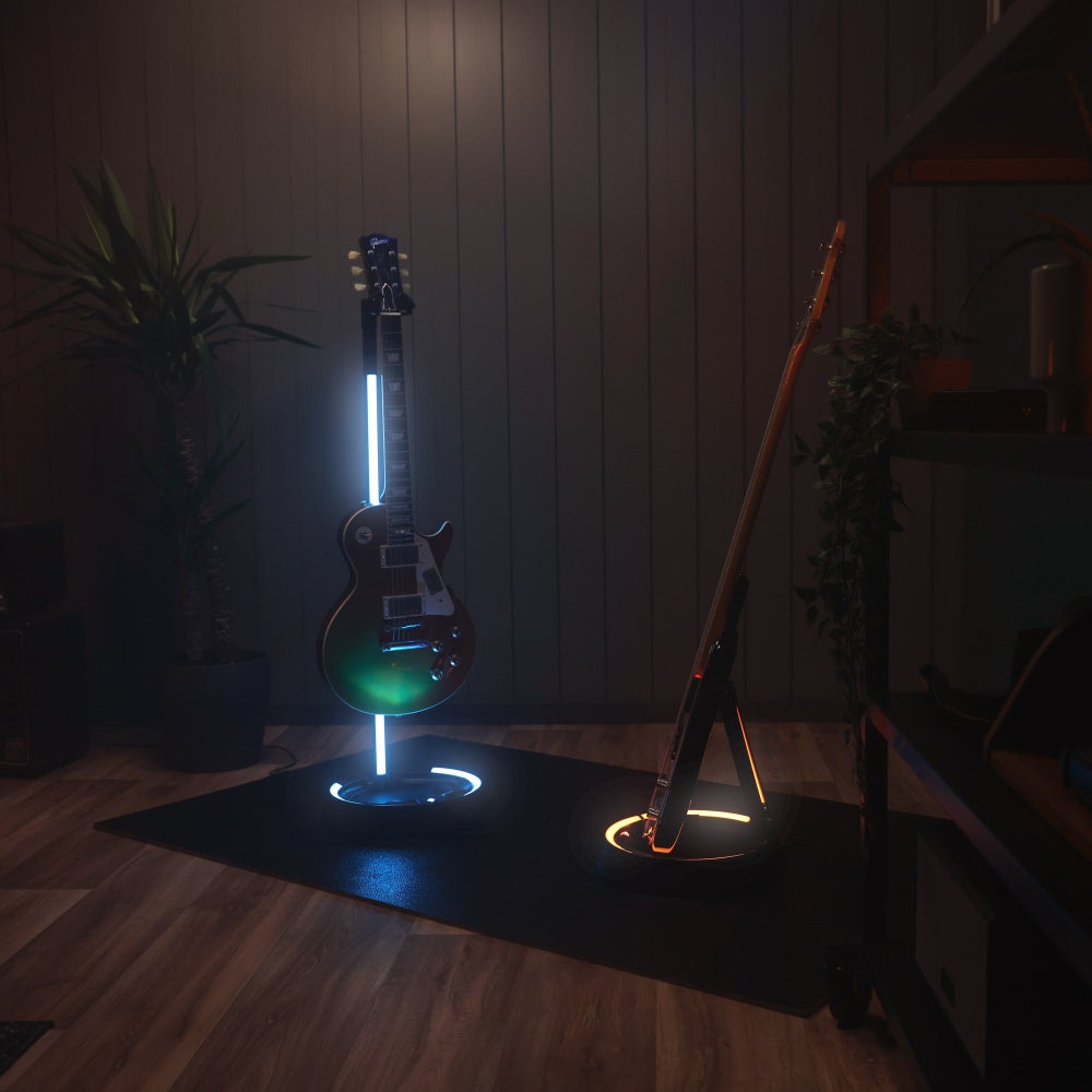 Gravity Guitar GLOW STAND Neckhug gitaarstatief met sfeerverlichting
