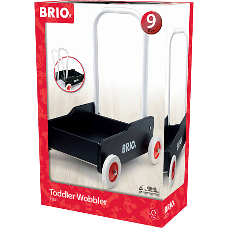 BRIO 31351 Lære-gå-vogn, sort