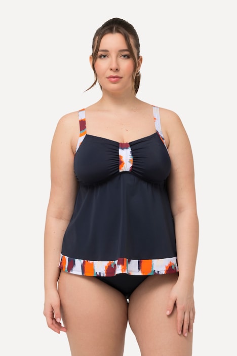 Tankini, Fleckenmuster, Softcups, Träger verstellbar