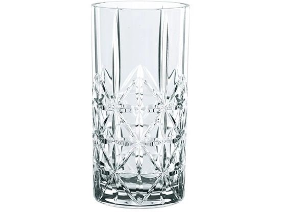Nachtmann Longdrinkglas Highland, 4 Stück Longdrinkgläser-Set aus Kristallglas