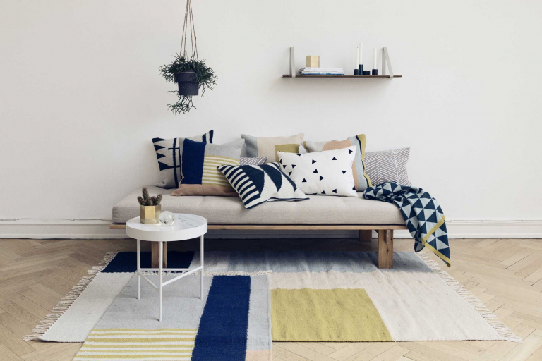 Ferm Living Kelim vloerkleed medium 140x200 Squares