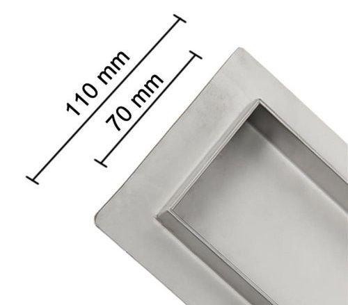 Mueller Basic douchegoot RVS met muurflens 100x7cm