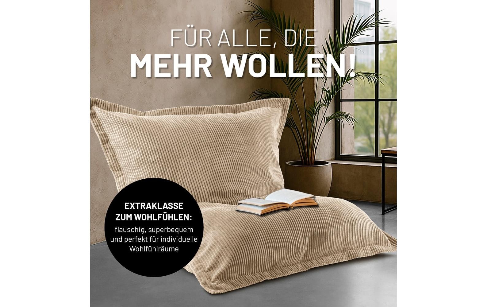Lumaland Sitzsack »Cord 380 l« Sitzsack für Innen