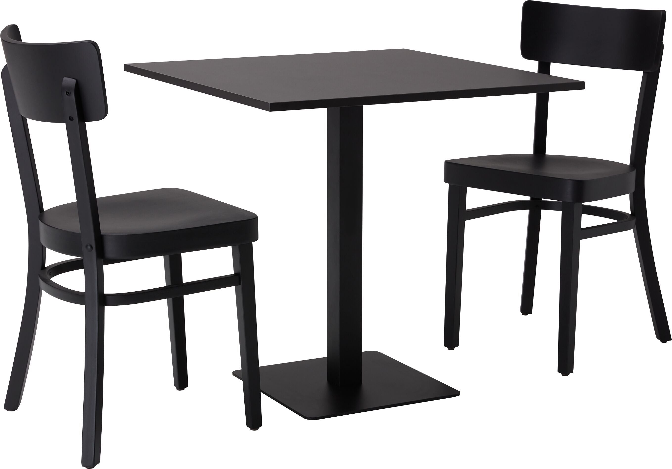 PANUCCI Stuhl - Schwarz / B: 40.0 cm x T: 40.0 cm x H: 82.0 cm