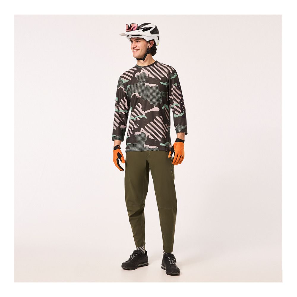 Oakley RIDE FREE - Maillot Homme green stripe/grip camo