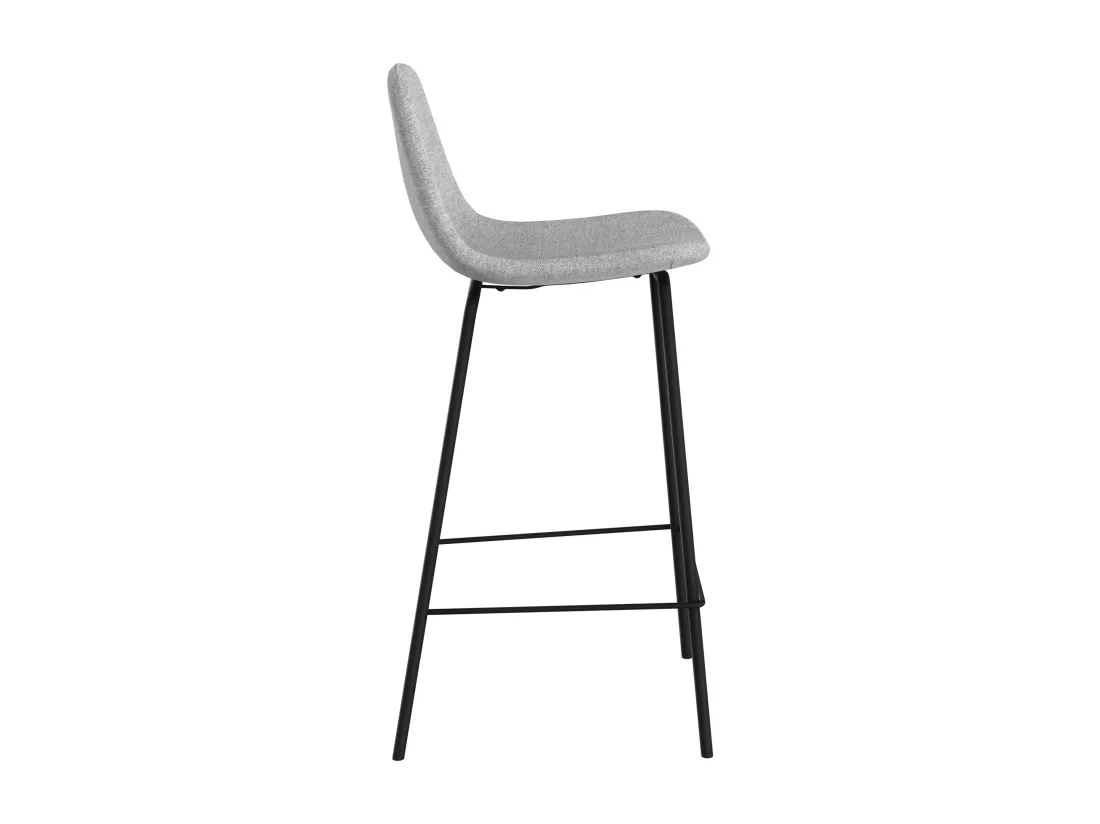 Lot de 2 chaises pour îlot central en tissu gris clair 65,5 cm - Henrik