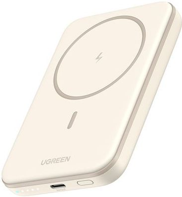 UGREEN Magnetische Powerbank - 5000 mAh - USB-C - Draadloos - Beige