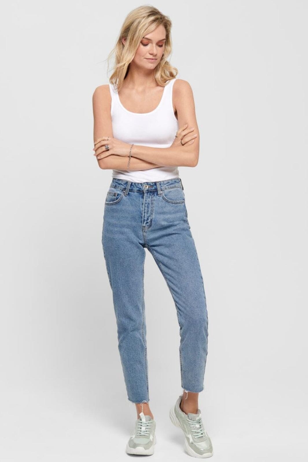 Only Onllive Love S/L Tank Top 1912221 white