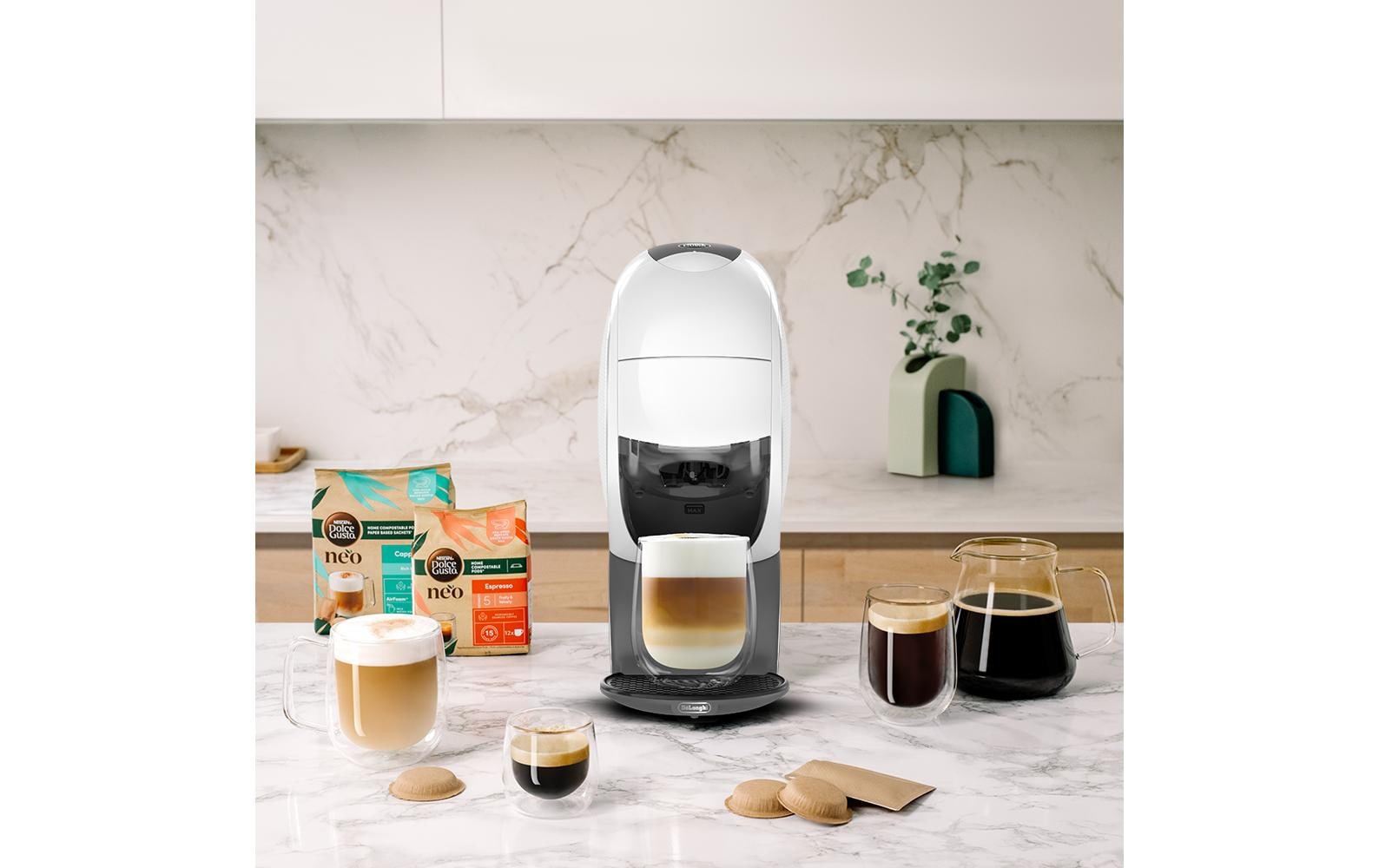 Portionskaffeemaschine Nescafé Dolce Gusto Neo Barista Weiss<br>Einfache Zubereitung von Espressos, Ristrettos, Lungos, Americanos und Slow Brew-Getränken