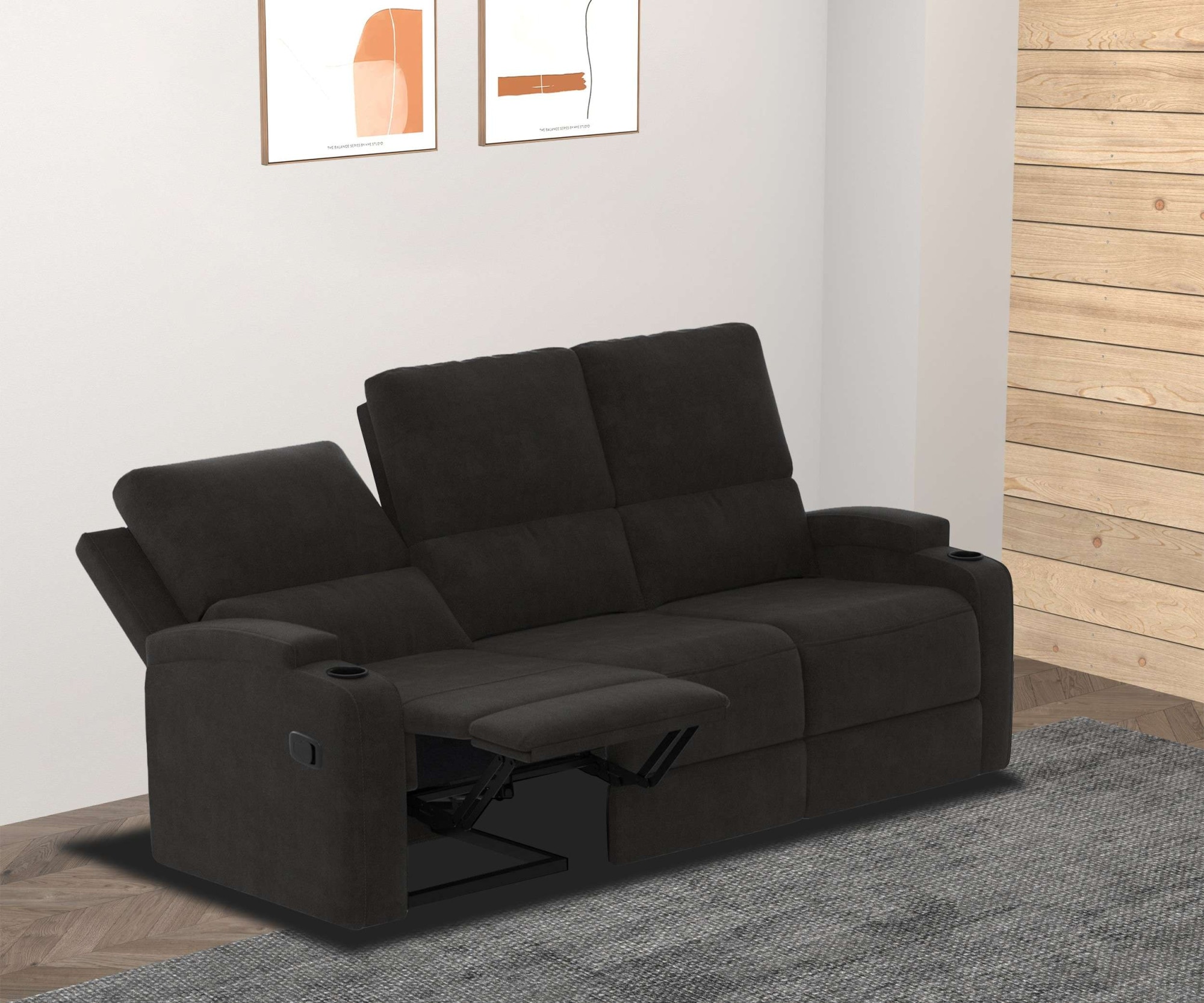 Home affaire 3-Sitzer »Napori« Kinosofa mit 2 x Relaxfunktion und Getränkehalter