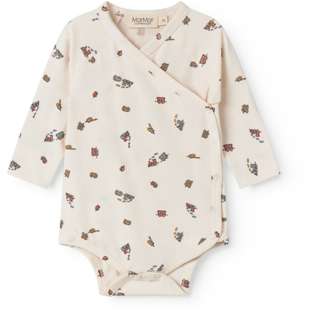 Køb MarMar Newborn Modal Smooth Print Trains Belito Body