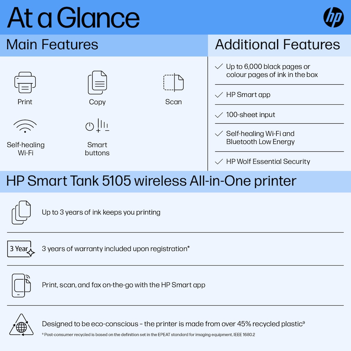 HP Smart Tank 5105 AIO blekkprinter