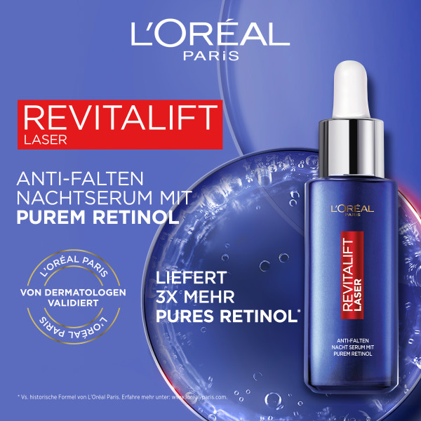 L'OREAL PARIS Revitalift Laser Anti-Falten Serum<br>30 ml, Nacht mit purem Retinol