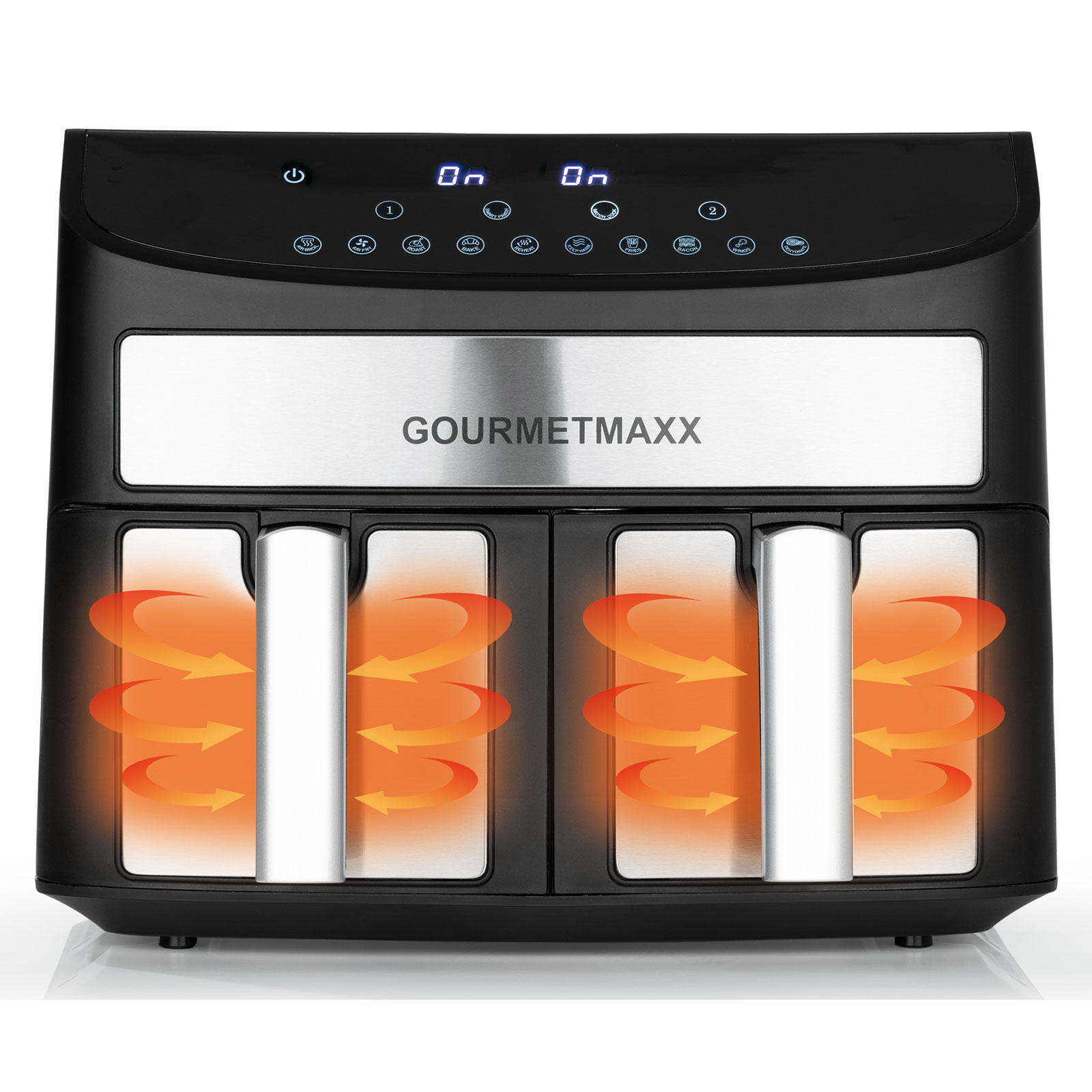 GOURMETMAXX Heißluftfritteuse - schwarz - 10 Programme - 7 Liter