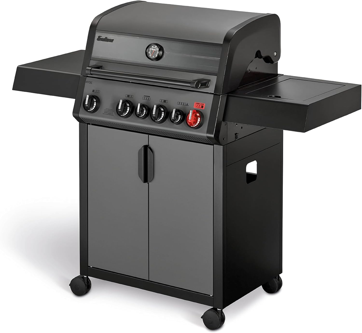 Enders Gasgrill Hyde 4 SIKR Turbo, 4-Brenner aus Edelstahl für kraftvolles direktes und indirektes Grillen, 800 °C TURBO ZONE, SWITCH GRID, Infarot-Backburner und Seitenkocher #8041
