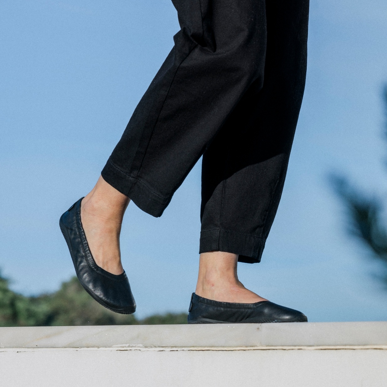 Asana Yin Ballerina Leather Womens