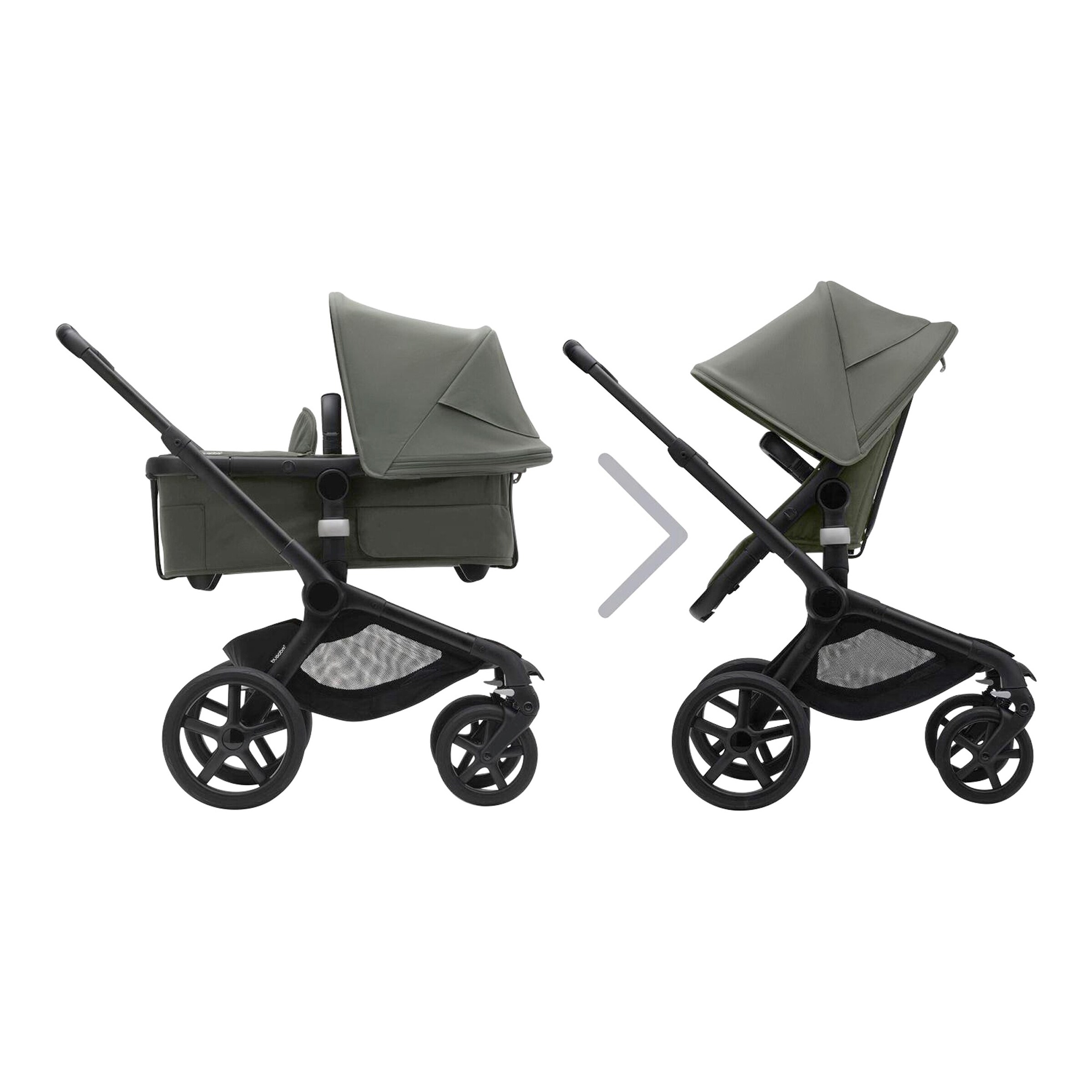 Bugaboo - FOX 5 Kombikinderwagen black / forest green