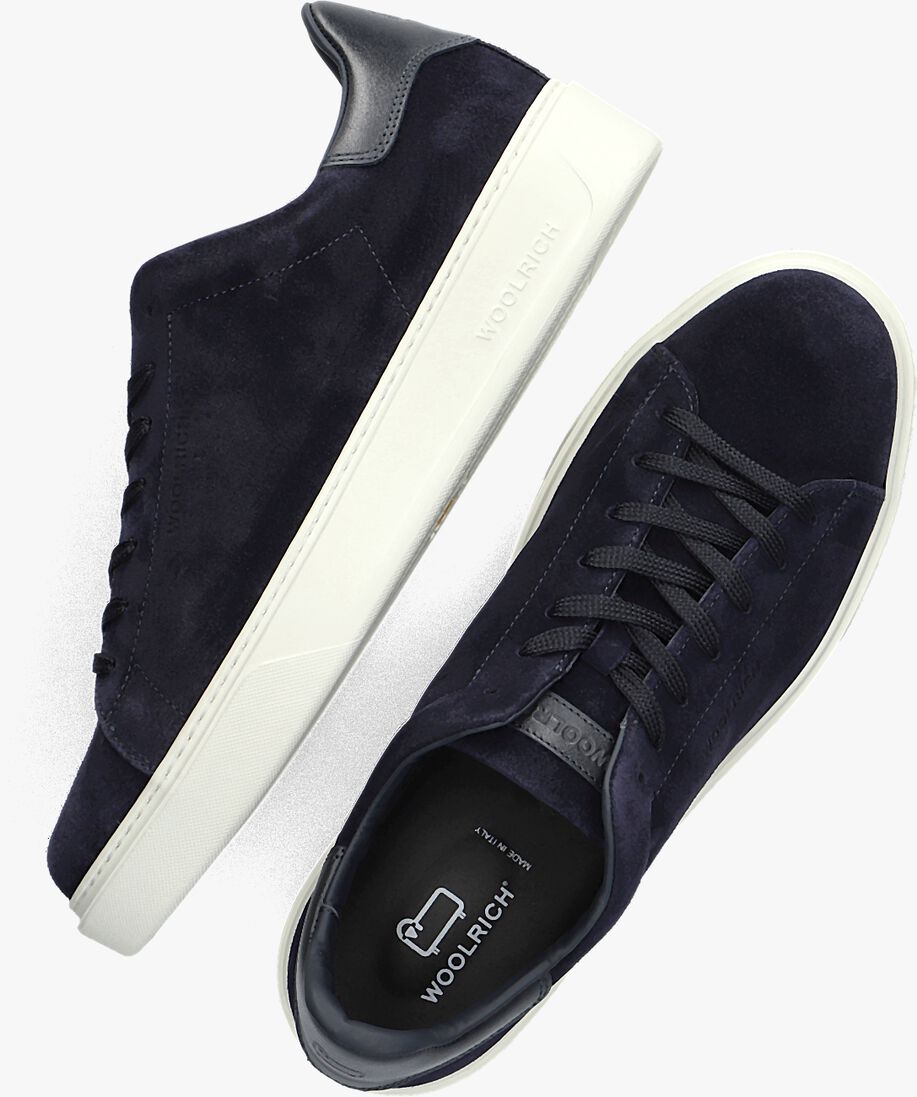 WOOLRICH blauwe woolrich lage sneakers classic court man