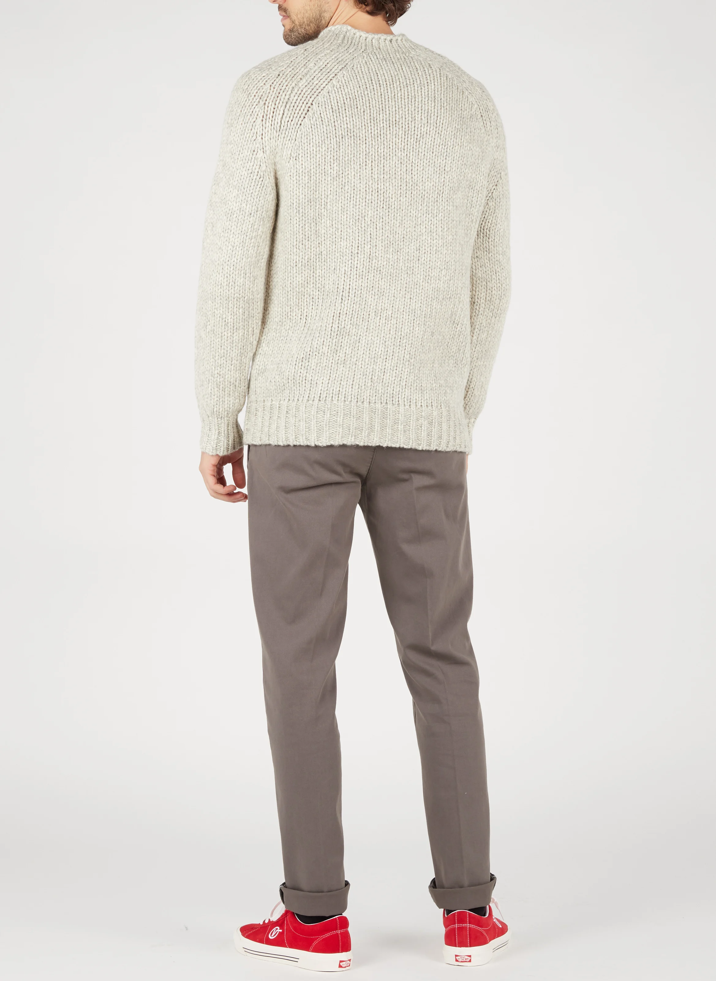 Chino slim-fit en coton mélangé | Gris
