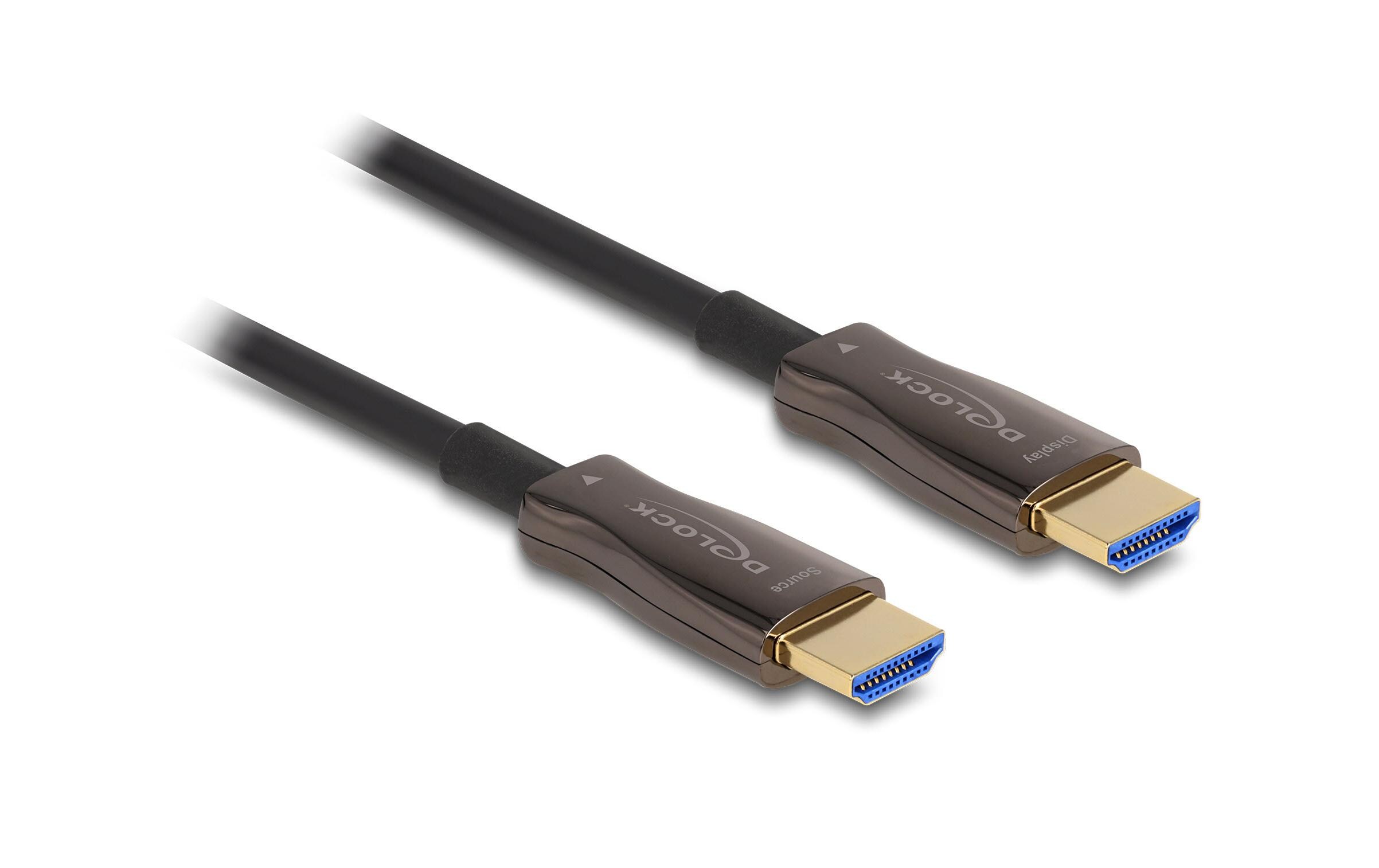 Optisches Kabel 8K 60Hz HDMI - HDMI, 10 mDelock Aktives Optisches HDMI Kabel mit Metallarmierung 8K 60 Hz 10 m