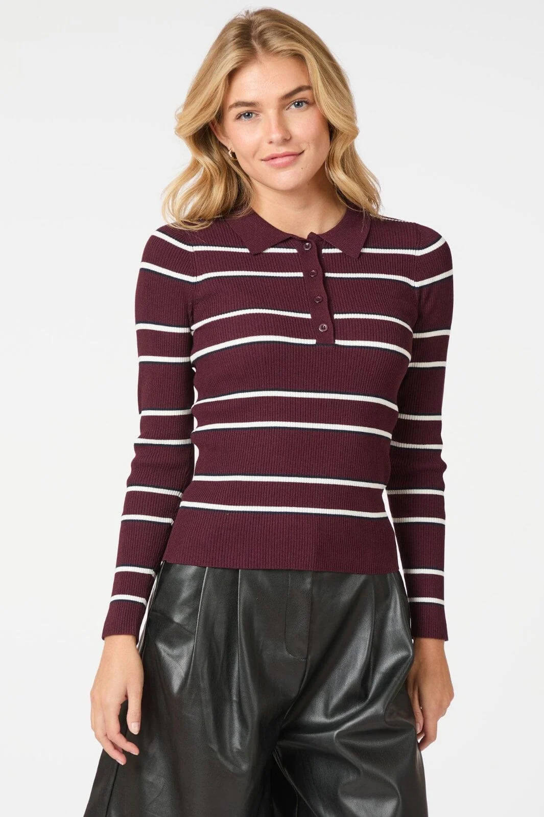 Neo Noir Jillan Polo Knit Blouse 164431