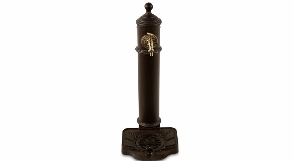 Fontaine de jardin aluminium, métal marron 29x33.5x72cm - aluminium-métal