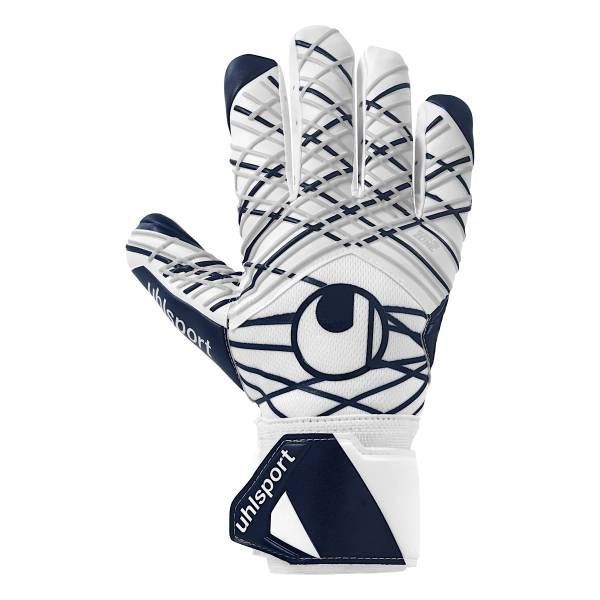 Uhlsport Gants de Gardien Supersoft HN - Blanc/Bleu Marine/Argenté