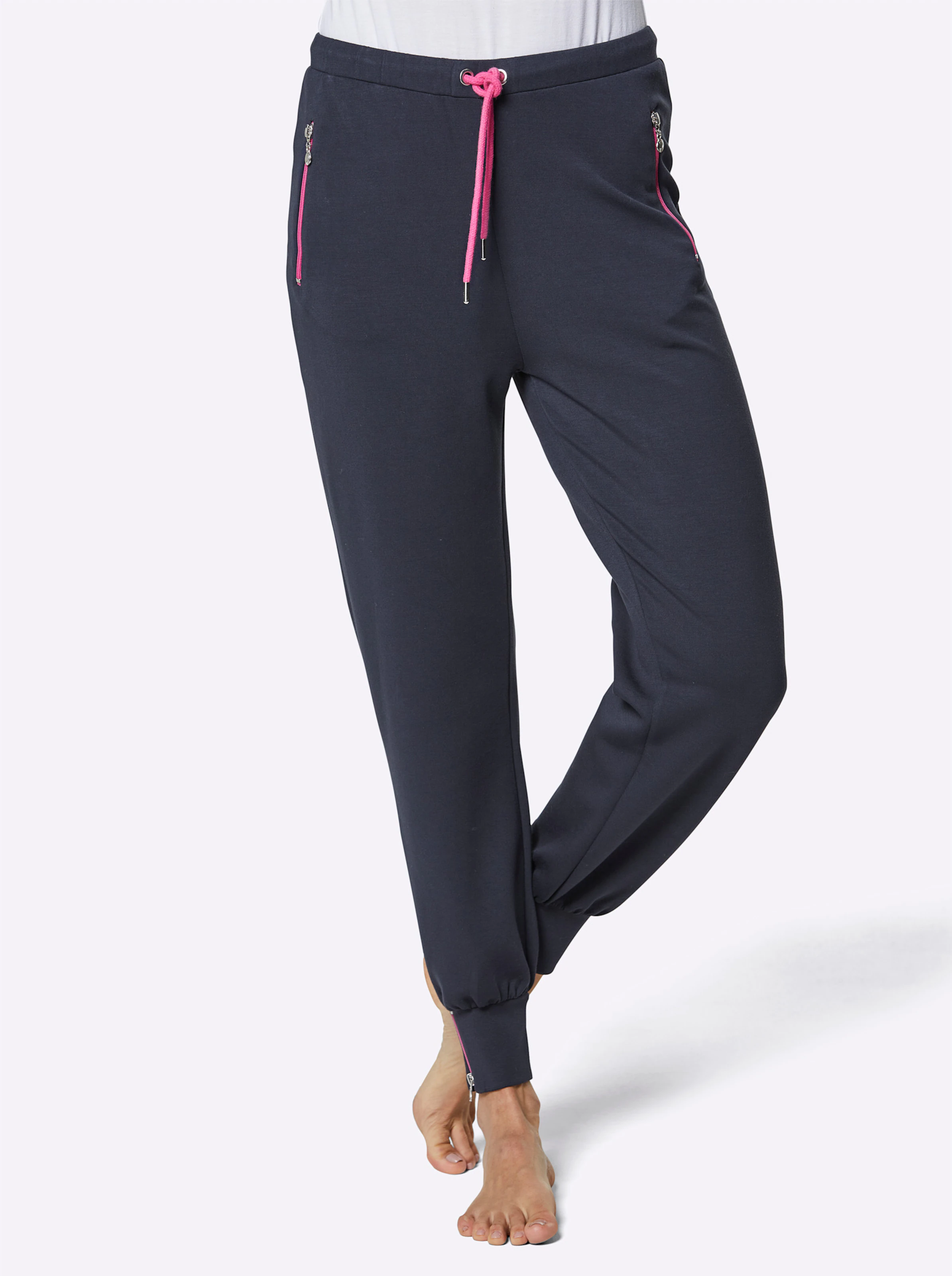 CREATION L PREMIUM Hose in marine-fuchsia