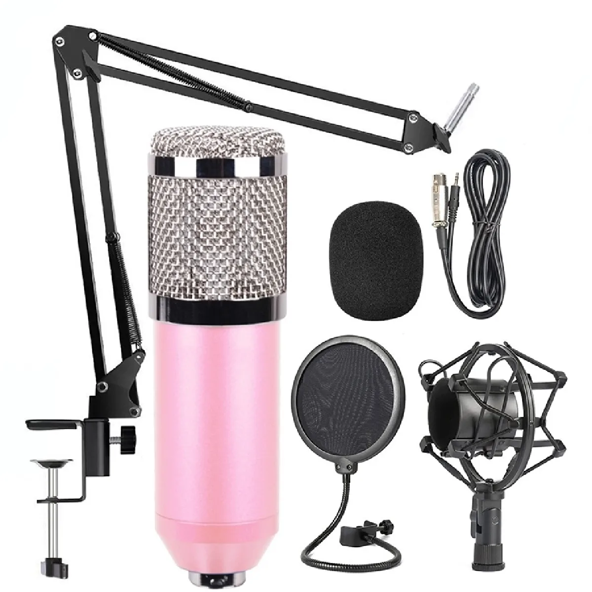 Wewoo Mic Kit avec bras de ciseaux - Rose