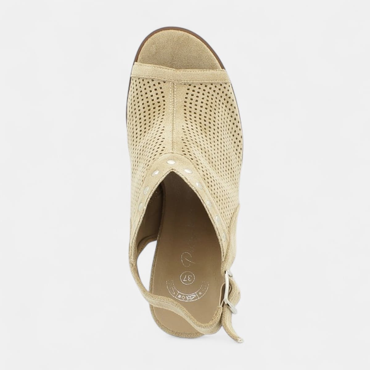Nu-pieds à talon Femme beige