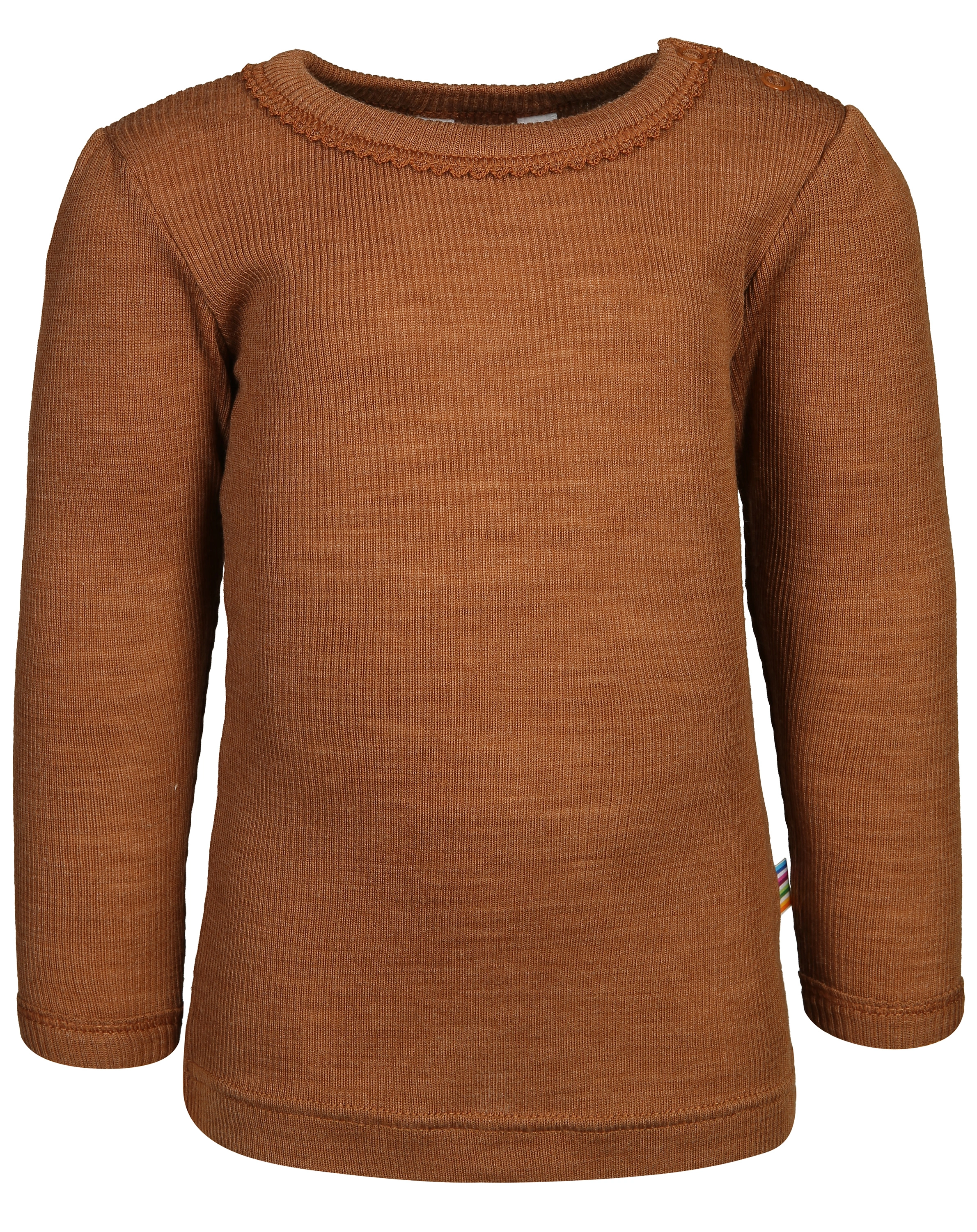 Woll-Langarmshirt 621 - SILK BABY in dark copper
