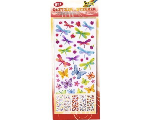 Glitterstickers, decoratieve magie, 130 stuks.