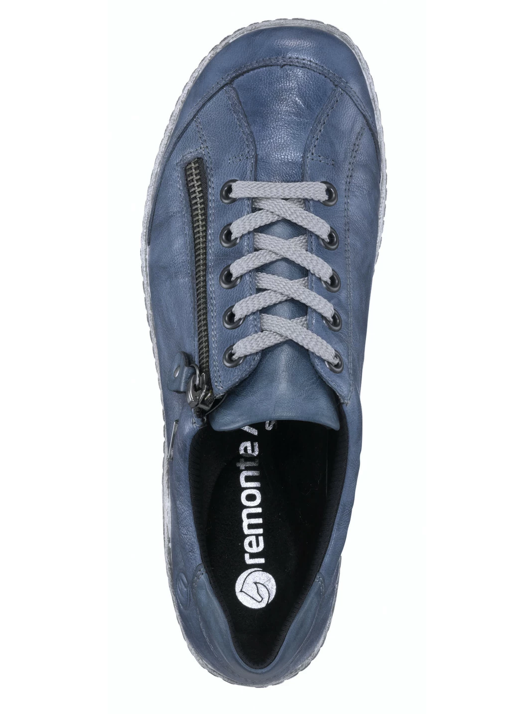 Remonte Schnür-Sneaker mit zartem Schimmer oder Knitter-Struktur