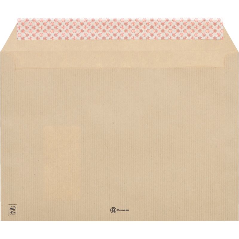 Enveloppe 229 x 324 mm Bruneau 90 g/m² kraft brun - Boîte de 500