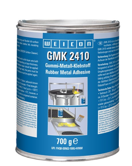 WEICON GMK 2410 Contactlijm | Hoogwaardige en snel uithardende 1K rubber-metaallijm | 0,7 kg | Bruin