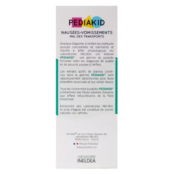 Alívio para náuseas, vômitos e enjoo de movimento Pediakid - Frasco de 125ml