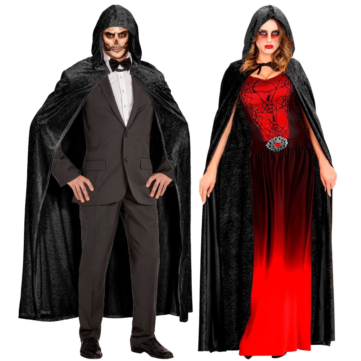 Halloween Cape Zwart 1,5m