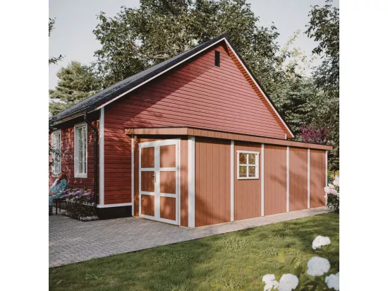Abri de Jardin Qualité Premium 14,3 m² - H231x248x648 cm - Sans plancher e paroi latérale - Timbela M941B
