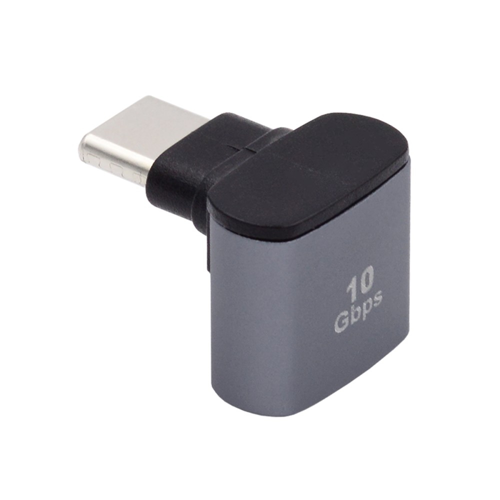 OTG USB A auf USB C Adapter Konverter 90° Grad-Winkel - Grau