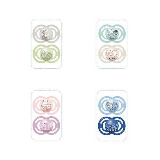Lot de 2 sucettes Perfect silicone 6m+   Aléatoire        de               Mam