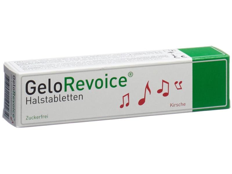 GeloRevoice Halstabletten Kirsche-Menthol 20 Stück Lutschtabletten empfohlen bei Hustenreiz und Heiserkeit