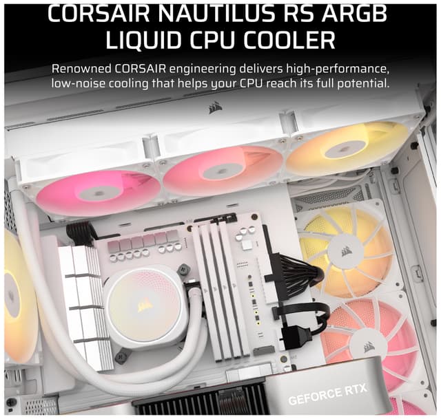 Corsair Nautilus 360mm RS ARGB CPU-vandkøler (hvid)