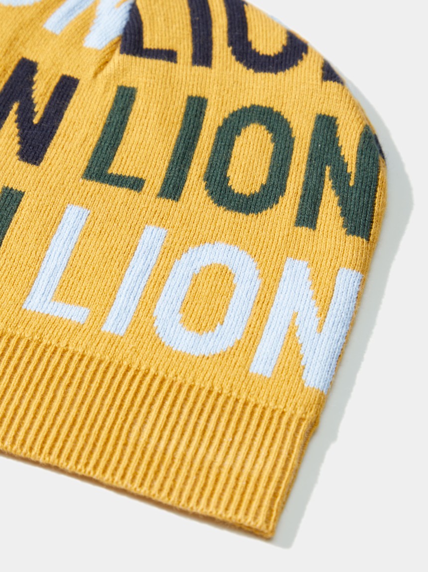 Gorro de algodão e caxemira com lettering