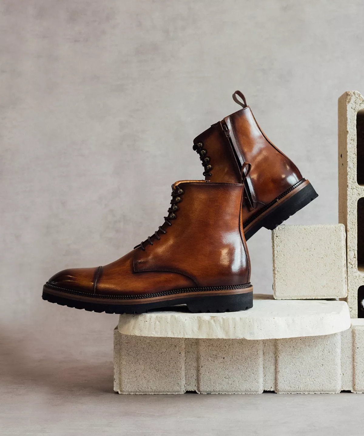 Bottines ALESSANDRO Marron Patiné