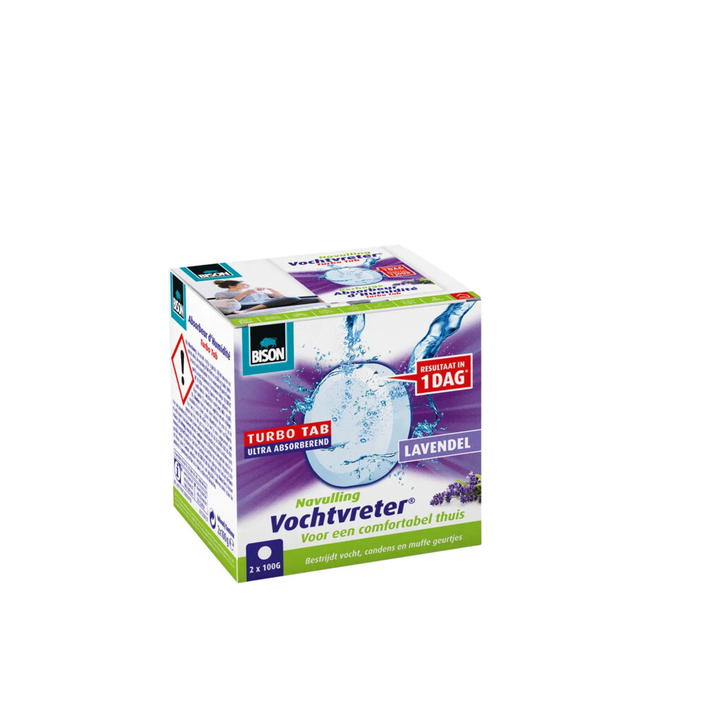 Bison Vochtvreter Turbo tab Lavendel100 gr