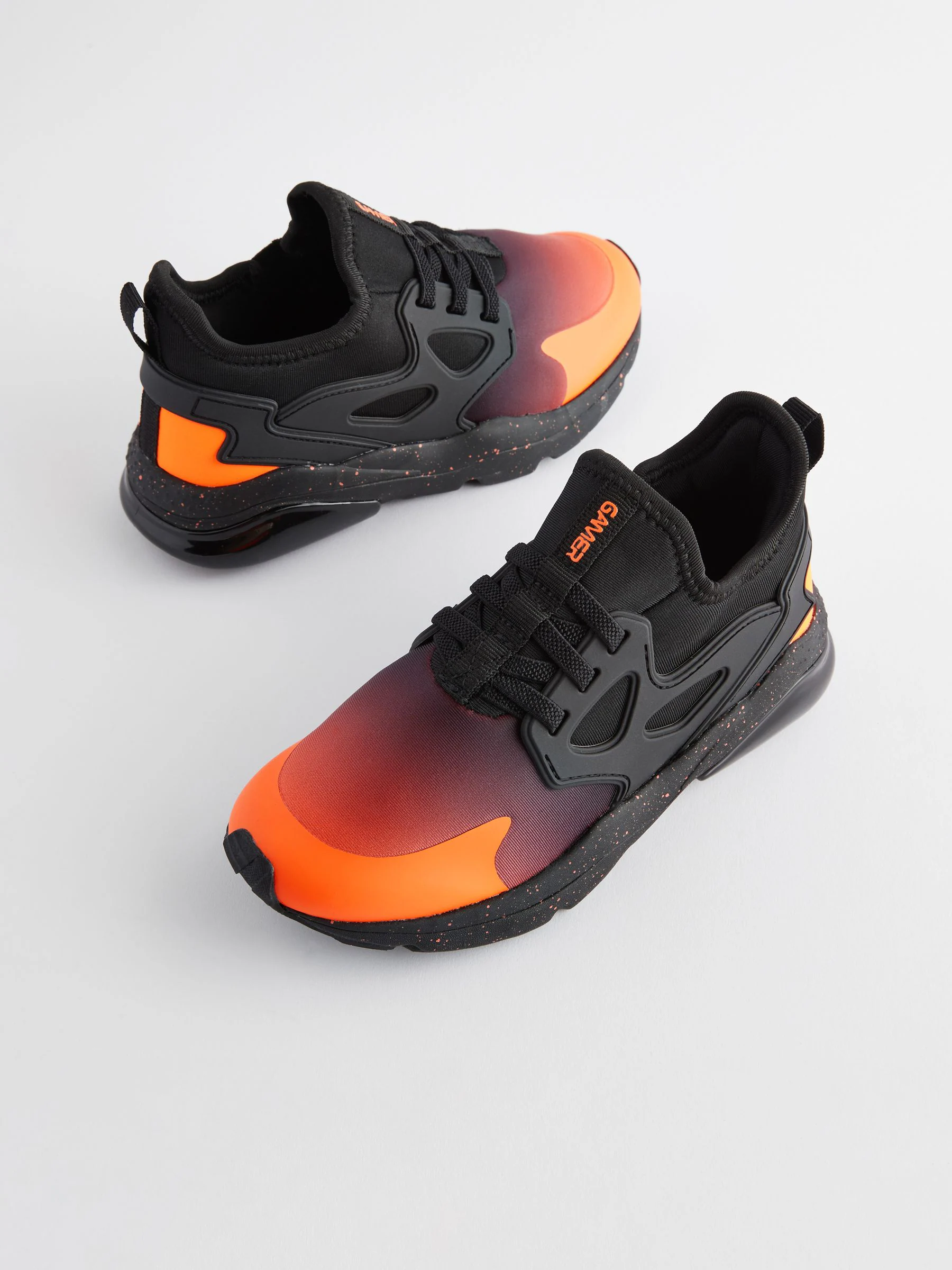 Oranje/zwart - Elastische sportschoenen