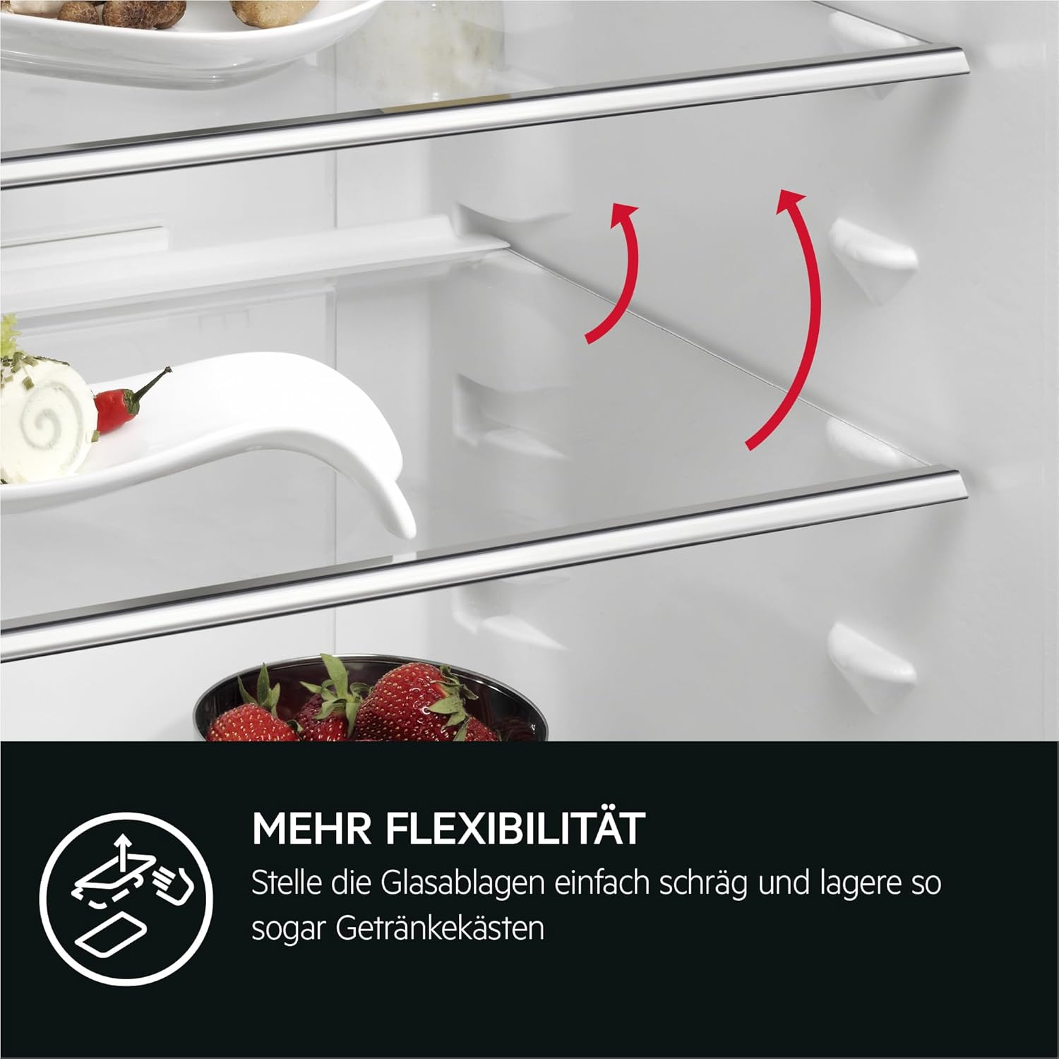 AEG Einbau-Kühl-Gefrier-Kombination 145cm, Serie 5000 ColdSense: schnelle Temperatur-Wiederherstellung, Kühlen 160L, Gefrieren 57L, LowFrost, LED-Display, Schnell-Gefrieren, Schlepptür, TSC5S142ES