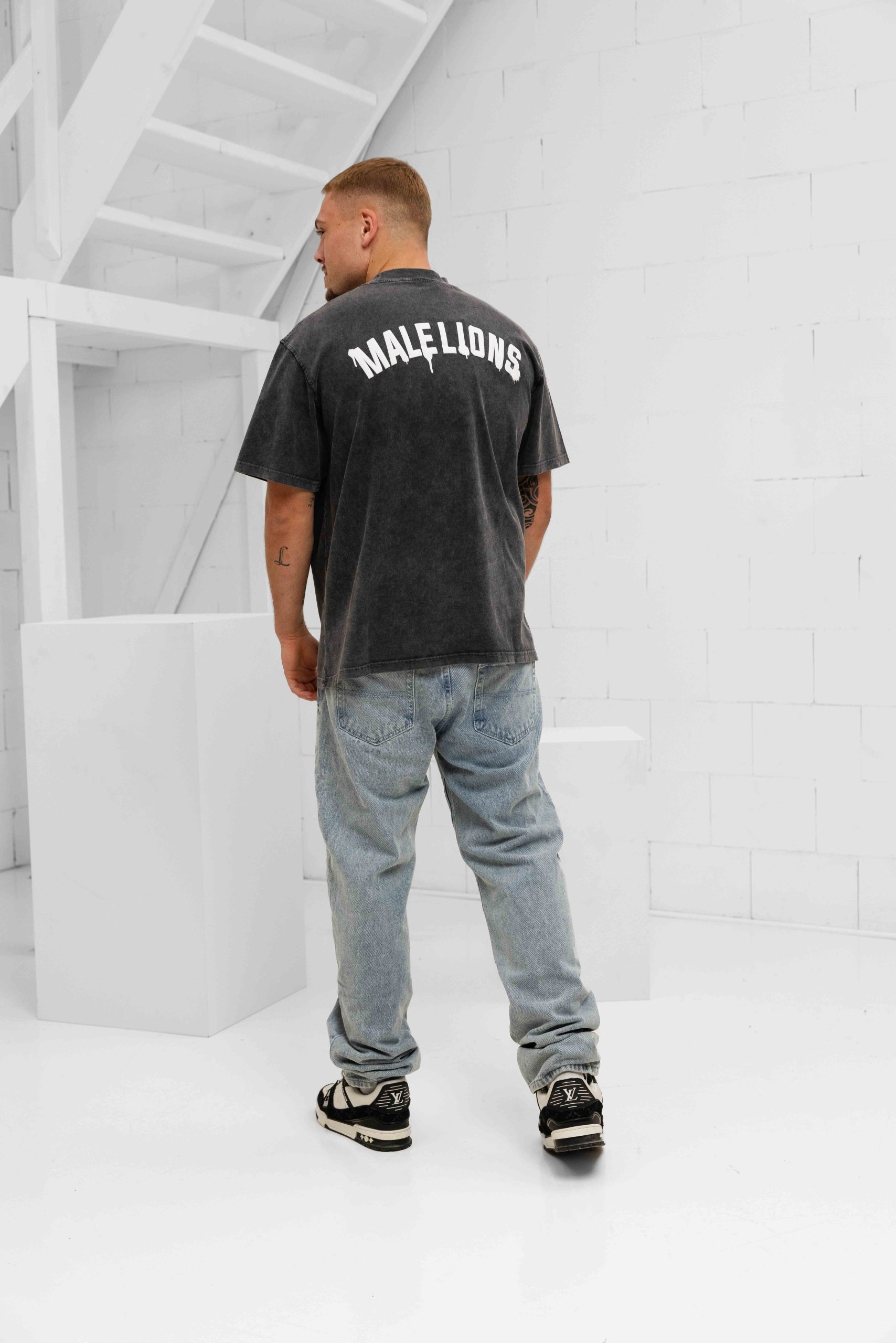 Malelions Graffiti T-Shirt Heren Donkergrijs
