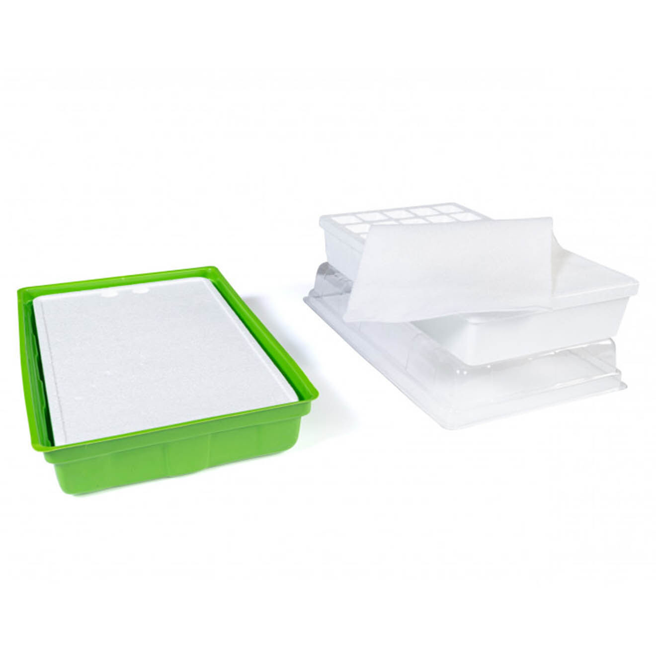 Pratik Garden 2 Kits de germination 40 godets vert/blanc - 38x24x13 cm