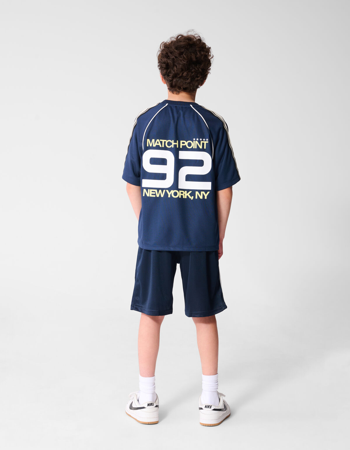 Sporty Tape T-shirt Donkerblauw